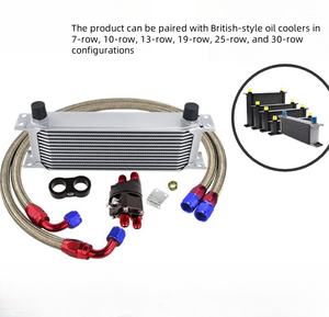Juego de cárteres de aceite divididos, adecuado para enfriador de aceite de motor AN10, radiador de estilo inglés de conjunto dividido - Product Image 2