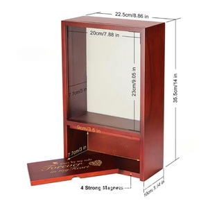 กล่องไม้ใส่เถ้ากระดูกไม้แข็งแบบดึงออกได้สำหรับสัตว์เลี้ยงกล่องใส่ขี้เถ้าสำหรับแมวอุปกรณ์งานศพ - Product Image 4