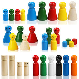 Muñeca de madera con ojos estampados de colores, 32 Uds., artículo decorativo para el hogar, alivio del estrés, muñeca pequeña de madera, muñeca psicológica en bolsa - Product Image 2