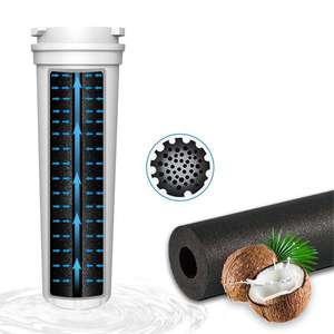 Cartouche de filtre à eau en charbon actif de coque de noix de coco, haute efficacité, pour réfrigérateur, bouilloire, filtres de robinet de douche - Product Image 1