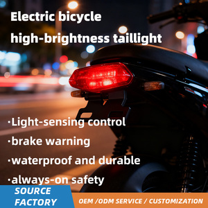 Luz Trasera Secuencial <span class=keywords><strong>Personalizada</strong></span> AFTFA para Bicicleta Eléctrica con Señal de Giro y Advertencia para Matrícula, Venta al por Mayor - Product Image 1