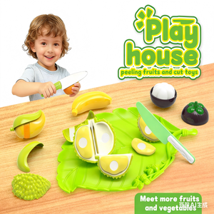 Jouets <span class=keywords><strong>de</strong></span> <span class=keywords><strong>cuisine</strong></span> pour enfants, fruits et légumes en coque à découper, jouets <span class=keywords><strong>de</strong></span> jeu d'imitation, nourriture rapide colorée, jeu <span class=keywords><strong>de</strong></span> <span class=keywords><strong>cuisine</strong></span> pour enfants - Product Image 5