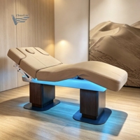 Table de massage électrique 4 moteurs pour esthéticienne, lit de soin réglable en hauteur pour spa, cils, massage, traitement, salon, thérapie faciale