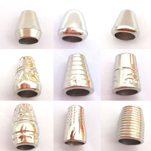 Boucle antidérapante filetée en plastique argenté, corde en ABS électroplaqué, ajustement de la capuche, stoppeurs de serrage pour sac - Product Image 3
