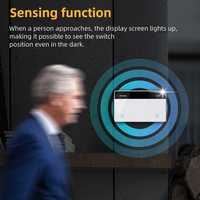 Interrupteur intelligent de luxe avec écran LED et panneau nominatif, produits Tuya pour la maison intelligente, interrupteur à commande à distance, interrupteur d'éclairage intelligent Wi-Fi standard
