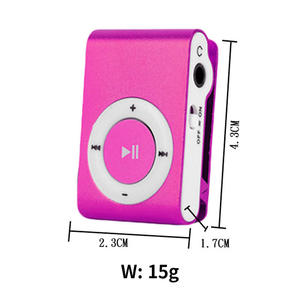 เครื่องเล่น MP3 แบบคลาสสิคย้อนยุค ผลิตจากโรงงาน พร้อมคลิปหนีบโลหะ แบตเตอรี่ 90mAh เครื่องเล่นเสียงพกพาขนาดเล็กสำหรับเล่นกีฬาวิ่ง ตัวเครื่องทำจากโลหะ - Product Image 4