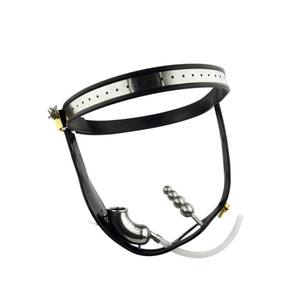 Sabuk Kesucian Dewasa AM-SM255 dari Baja Anti Karat untuk Pria Gay, Mainan Seks dengan Kateter Manik <span class=keywords><strong>Anal</strong></span> - Product Image 2