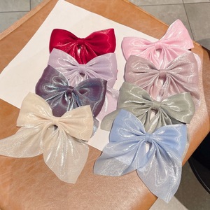 Fermaglio per capelli elegante Vintage fatto a mano dolce ragazza sirena perla con fiocco a nastro accessorio decorativo - Product Image 1