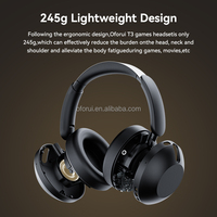 Casque de jeu stéréo HIFI étanche T3-A 1000 mAh à longue durée de vie de la batterie, ANC pour conception supra-auriculaire 5.4, DJ, sport, audiophile