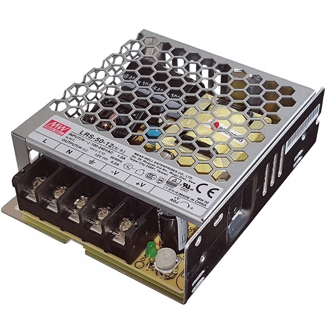 Original MEAN WELL LRS-50-12 50W Single Output Switching Power Supply