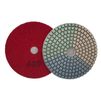Almohadillas de diamante de calidad superior 7 Setp 3 colores 4 "100MM almohadilla de pulido de diamante disco de molienda para cuarcita/mármol