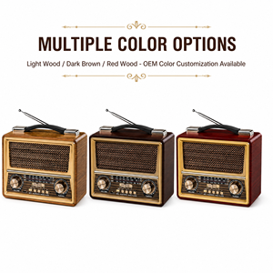 <span class=keywords><strong>Radio</strong></span> portable vintage en bois RAISENG R-2055BT, OEM d'usine, 3 bandes AM FM SW, lecteur MP3 USB TF, <span class=keywords><strong>radio</strong></span> rechargeable - Product Image 5