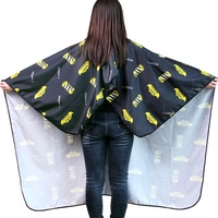 En gros barbier cape logo personnalisé conceptions salon boutique noir doux coupe cheveux coiffure cape pour hommes