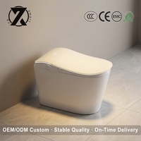 WC intelligent de luxe, siège de toilette ergonomique allongé, à poser au sol, ouverture et fermeture automatiques, télécommande, vente en gros
