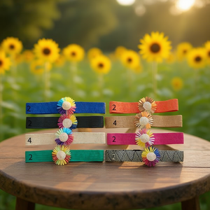 Cintura Elastica in PP a Forma di Girasole, Larghezza 5 Cm, per Matrimoni - Product Image 3