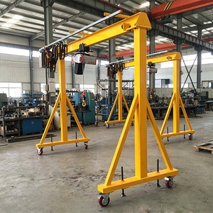 1 Ton 2 Ton <b>Light</b> Duty Small Flexible Operating Portable Mobile Gantry Crane - Product Image 2