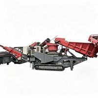Concasseur à mâchoires sur chenilles Gabor, capacité 450 t/h, châssis sur chenilles pour le recyclage des déchets de carrière et de construction