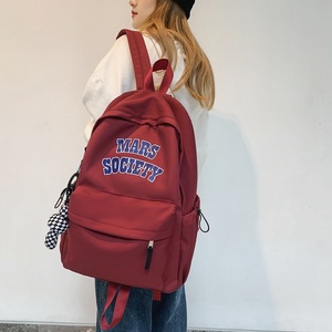 Mars Society <b>Backpack</b> Red Blue Unisex Student <b>Backpack</b> Large Capacity Letter Pattern Detachable <b>Strap</b> - Product Image 3