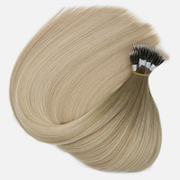 Vente en gros de micro anneau à cuticule alignée à double tirage russe pointe d'anneau nano en métal extension de cheveux humains russes