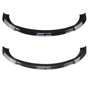 Tesla Model 3 Front Bumper Lip Piano Black Carbon Fiber Texture <b>PP</b> Adhesive Installation - Product Image 5