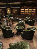 Ensemble de meubles commerciaux en bois massif de style américain vintage et luxueux pour restaurants, bars, KTV et zones de réception