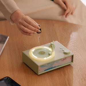 Diffuseur d'aromathérapie portable mini en vinyle rétro à bruit blanc avec lumière RGB, prise en charge de la carte mémoire et du téléphone portable - Product Image 5