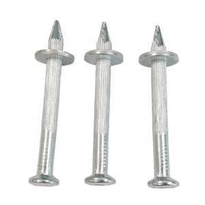 Clou à béton avec rondelle, clou à béton à visser, clou cannelé robuste zingué 40 mm - Product Image 5