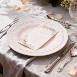 In Stock Light pink Embossed Lace Plate with New Bone China Charger Plates Wedding <b>Dinnerware</b> <b>Set</b> - Product Image 4