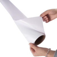 Rollo de vinilo adhesivo para publicidad, rollo de vinilo autoadhesivo para imprimir, blanco, de fábrica