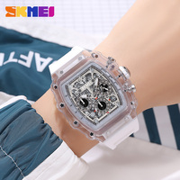 Skmei 2305 Montre de Marque Meilleure Vente Luxe Six Aiguilles Style Sport Montre-Bracelet Gel Silicone Étanche 3ATM Montre à Quartz Homme