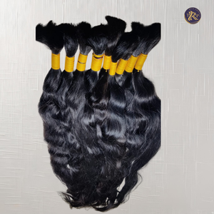 Inde-origine de qualité supérieure 100% vierge temple indien Remy cheveux humains naturel ondulé droit tressage Jerry Curl brut non transformé - Product Image 6