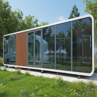 Capsule High-Tech Elite SolarReady : Espace Modulaire en Acier Optimisé, Chambre de Villa Moderne Entièrement Meublée, Mini Conteneur Mobile