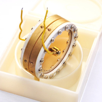 Capsule de microphone à diaphragme large de 34 mm avec plaques arrière isolées dorées pour tête de micro à condensateur