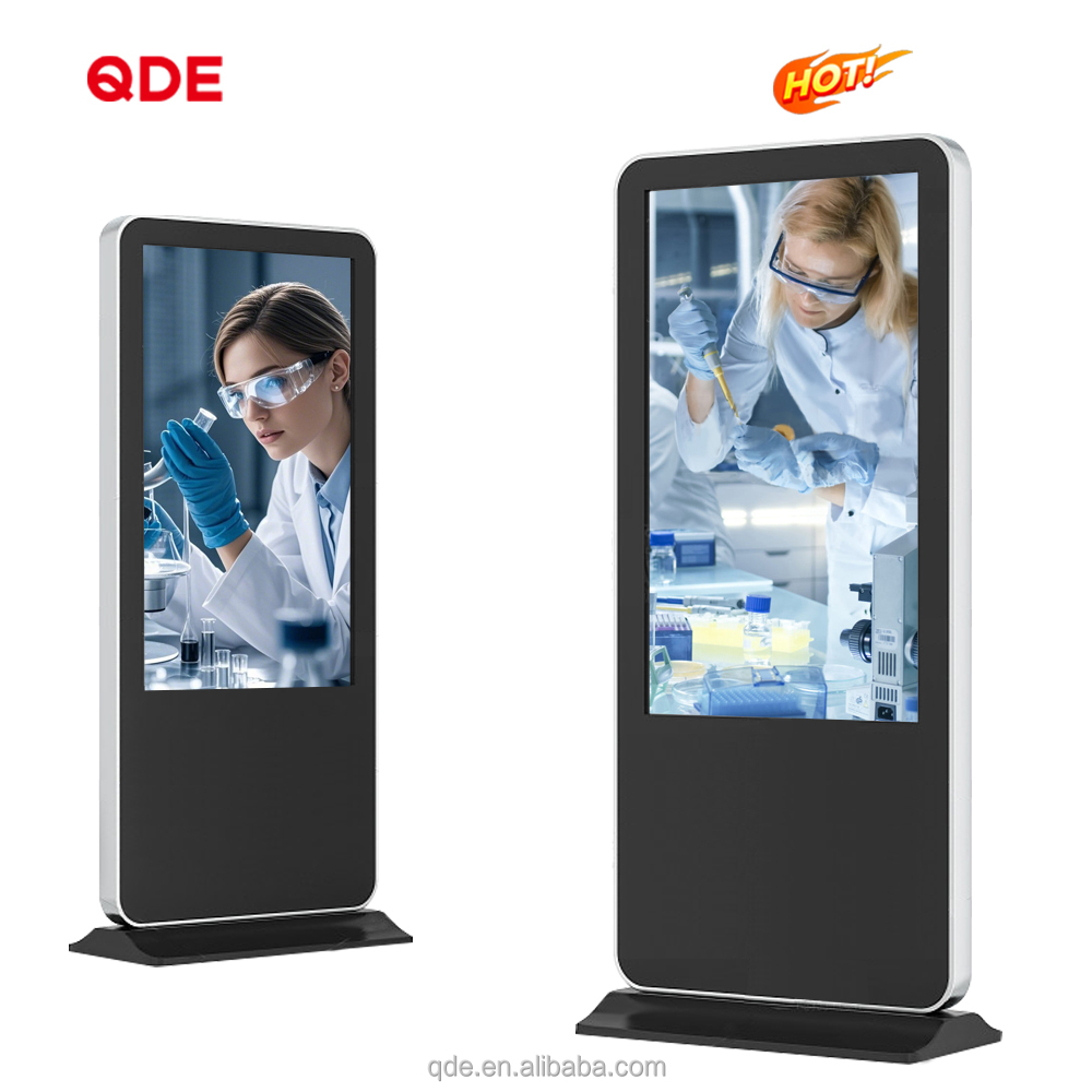 QDE сенсорный ЖК-экран напольный тотемный дисплей вывески рекламный киоск для торгового центра