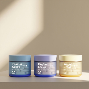 60Ml 120Ml 180Ml 250Ml 8Oz Sang Trọng Matte Frosted Màu Xanh Lá Cây Màu Hồng Màu Xanh Rỗng Vòng Thủy Tinh Mỹ Phẩm Cơ Thể Chà Mặt Kem Jar Với Nắp Đậy - Product Image 3