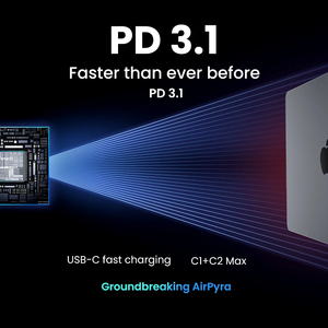 Nexode Pro 160W GaN QC4.0 3.0 ชาร์จเร็ว 4 พอร์ต PD 3.1 อุปกรณ์ชาร์จติดผนังขนาดกะทัดรัดสำหรับ X763/25097 สำหรับ X76 - Product Image 6