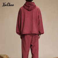 Sweat à capuche oversize décontracté d'hiver en coton 100% avec logo imprimé de haute qualité, finition délavée, taille plus, unisexe