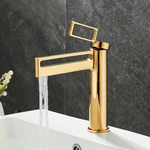 金色黑色浴室水龙头冷热水混合器现代豪华酒店浴室水龙头