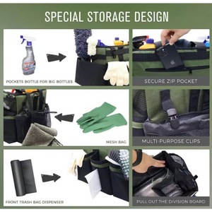 Muestra gratuita: Organizador de hombro con asa, divisor desmontable, bolsa de transporte para limpieza de coches, bolsas grandes para limpieza del hogar con cinturón portátil - Product Image 2