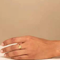 Bijoux Joolim en gros, anneaux en acier inoxydable plaqués or 18 carats pour femmes