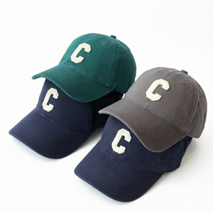 Gorra de Béisbol con Letra C, de Algodón, 6 Paneles, Ajustable, Unisex, Casual, con Bordado en el Panel Frontal, para Adultos, para las Cuatro Estaciones - Product Image 1