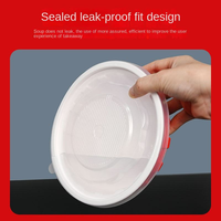 Boîte à lunch jetable en PP anti-fuite avec couvercle, style simple, pour soupes et liquides, fabrication chinoise