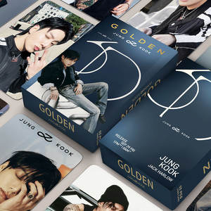 Kpop <span class=keywords><strong>Idol</strong></span> Group Merch 55 unids/caja Jung Kook GOLDEN Photocard Lomo Card Photo Card - Product Image 3