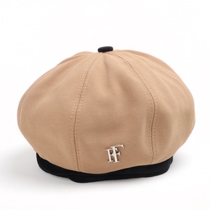 Sombreros Boina de Algodón Otoño Invierno Moda Sombrero de Mujer Diseño Clásico Beige Negro Marrón - Product Image 5