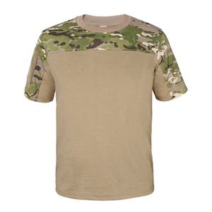 T-shirts tactiques de camouflage pour hommes, confortables, à manches courtes, uniformes de combat élastiques, chasse, activités de plein air pratiques - Product Image 1