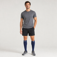 Chaussettes de sport en fibre de bambou écologiques à compression graduée pour le soutien des jambes lors de la course et du cyclisme