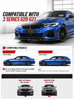Lame de pare-chocs avant en fibre de carbone sèche pour BMW Série 3 320i 325i 330i M340i G20 M Sport 2019-2022