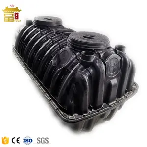 Portable Small Size 0.6m3 to 2.5m3 Biotech Three Chamber HDEP Septic Tank for Toilet Water Treating System
