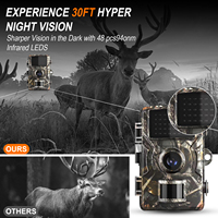 Nachtzicht WiFi CMOS waterdichte 180° groothoek 1080P trailcamera met 0,3s trigger-tijd voor wildlife monitoring & jacht