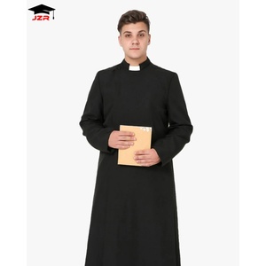 Abito talare anglicano all'ingrosso da clero abito da uomo donna prete Costume da pulpito altare tute - Product Image 1